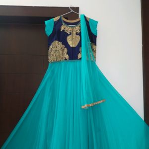 Long Anarkali One-Piece Dress with Dupatta