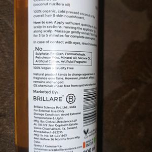 Brillare 100% Natural Pure Coconut Oil