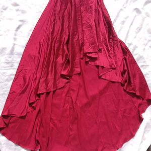 Brand New ( Shein) Red Satin  High Low Dress