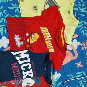 Combo Of 3 T-Shirts  12 To 18 Months Old Baby