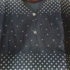 Dark Navy Blue Kurti