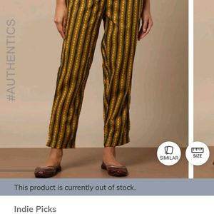 Yellow Strapped Trouser For Women