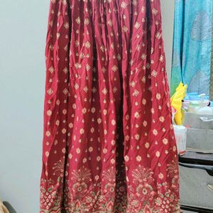 Red Ethnic Skirt