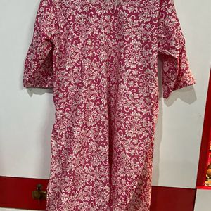 Pink Cotton Kurti