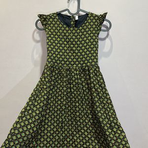 BLACK COTTON GIRLS FROCK