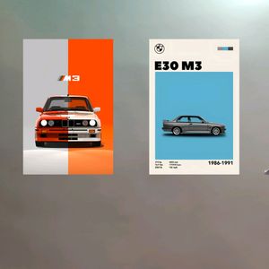 BMW E30 m3 Poster Pack Of 2