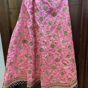 Firozi And Pink Lehenga Set