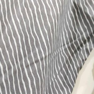 Totally New Pluss Size Grey Striped Kurta