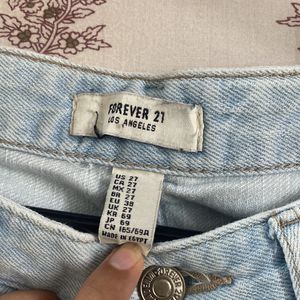 High Waist Forever 21 Tattered Jeans