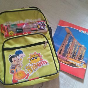 Bag Set- Kids School bag With Nataraj Kit And Note Book