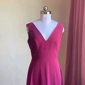 cherry dark red dress