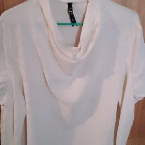 High Neck White Tunic