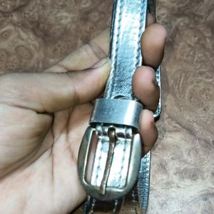 Silver Colour Belt For Women