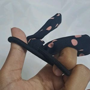 CUTE BLACK-PINK HAIR TIE