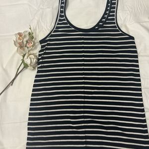 White Striped Tank Top