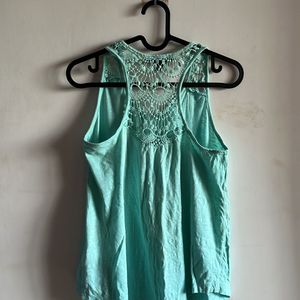 Cute pinterest sleeveless laced tank top