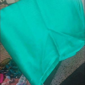 Plain Sea Green Saree