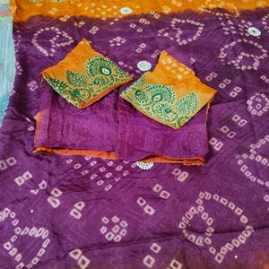 Bandhani Sari With Blouse