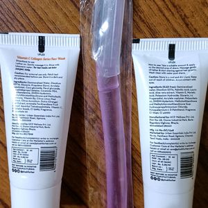 Plush Reusable Face Razor,Shaving Cream & Cleanser