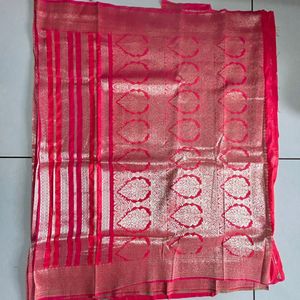 Gulabi Pink Beautiful Designer Saree