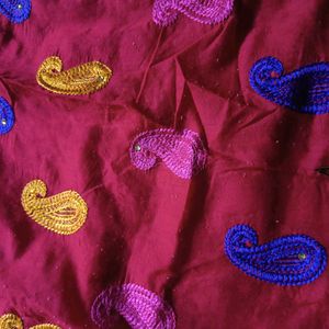 Red Embroidered Kurti