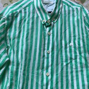 Women Green TStrip Shirt