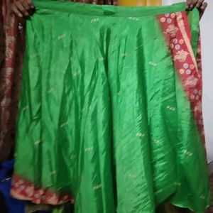 Vintage Silk Saree Wrap Skirt