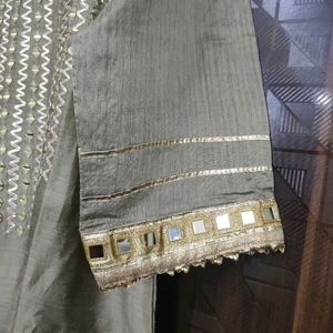 Readymade Mirror Work And Gota Patti Sharara Suit