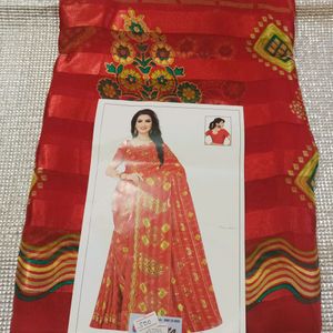 Satinpatta Saree