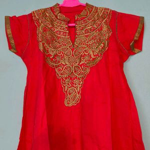 Red Anarkali