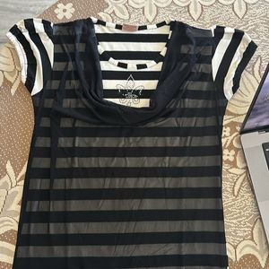 Black And White Stripe Top