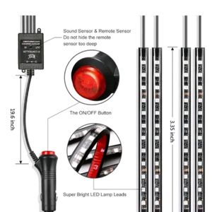 Pushcart Atmosphere Lights Car LED Strip Light 4pc