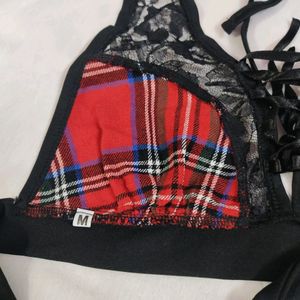 Checked Tie Up Innerwear