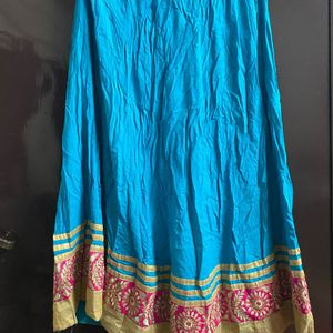 Sky Blue Colour Lehenga Skirt