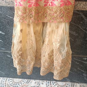 Beautiful Pink & Cream Sharara