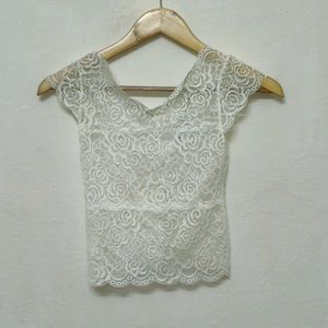 Trendy New Off White Crop Top For Women