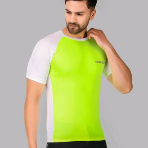 CORWOX Men's Active Neon Green Sports T-Shirt