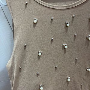 Fancy Nude Partywear Top