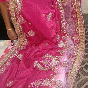 Heavy Net Velvet Lehenga Saree