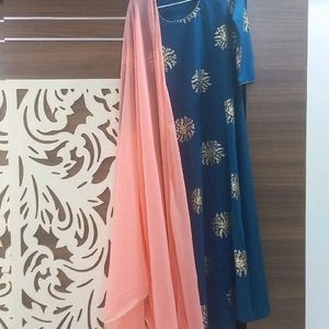 Brillant Blue Kurta Set