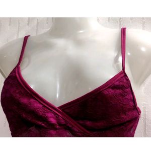 Purple Crop Top For Women's