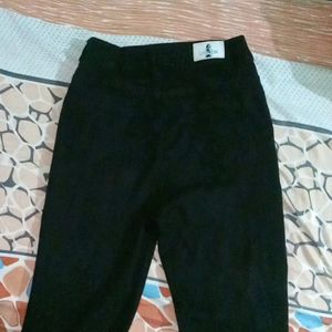 Black Colour Wide Leg Jeans