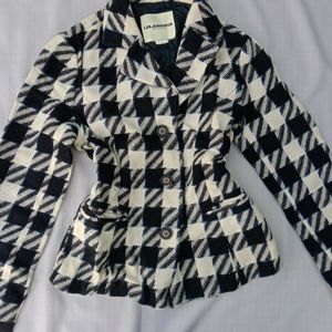 New Boxy Korean Black And White Jacket