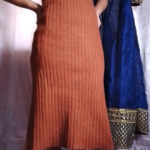 Woolen Pencil Skirt