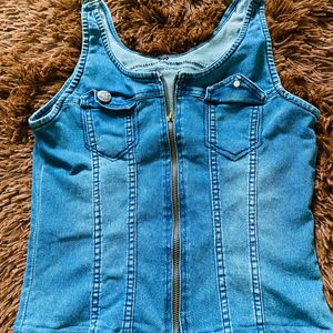 Blue Denim Tank Top