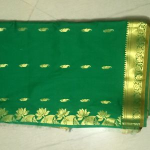 Green Colour Silk Saree 💚