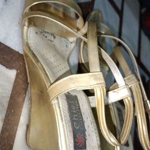 Golden Girlish Heels