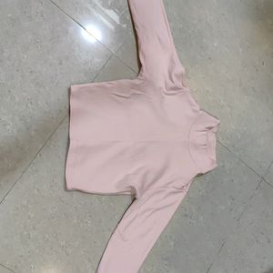 Turtle Neck Top Pink