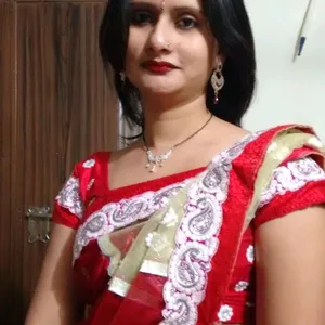 Red Net Saree