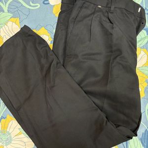 Straight fit navy blue formal pant